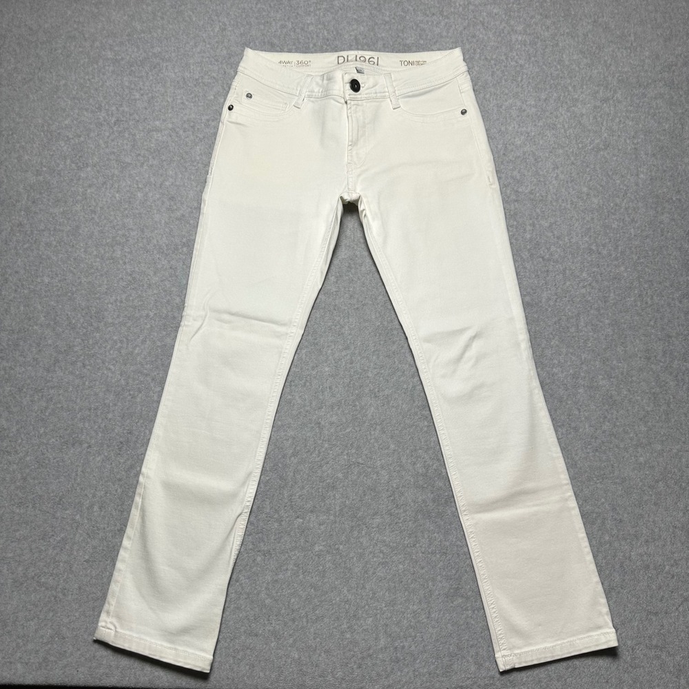 DL1961 Toni High Rise Cropped Jeans Milk‎ White 4-Way Stretch Size 27